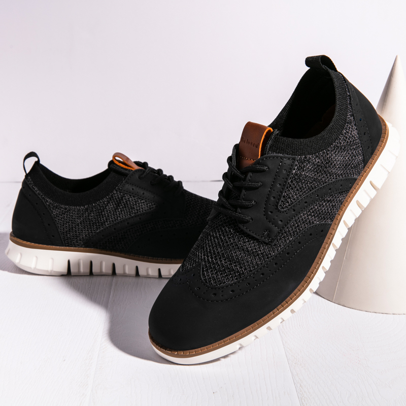 (⏰HOT SALE 50% OFF 🛒) - Men's Premium Orthopedic Mesh Oxfords | Lace-Up Casual Dress Sneakers with Arch Support & All-Day Comfort