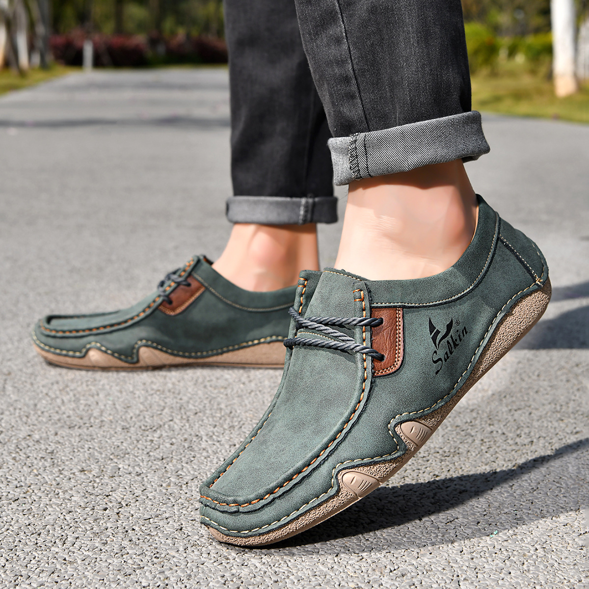 ✨ NEW ARRIVAL: 50% OFF | Men's Vintage Hand-Stitched Leather Driving Loafers