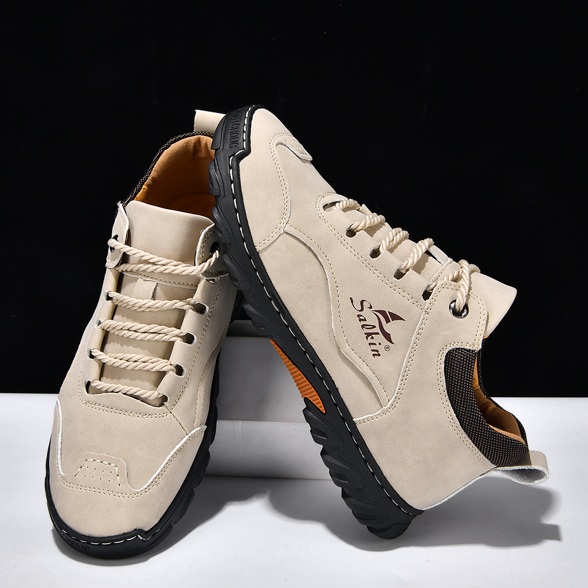 (⏰Limited Time Sale 70% OFF) Men’s Handmade Premium Leather Slip-On Driving Boots – Wide Toe, Arch Support, Waterproof, Pressure Relief, Non-Slip Sole&Warmth for Casual, Travel & Outdoor