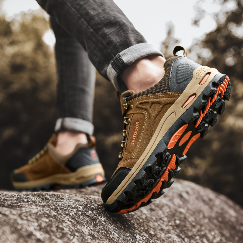 Men's Orthopedic Waterproof Anti-Slip Hiking Shoes  Lightweight Casual Mountain Walking Shoes
