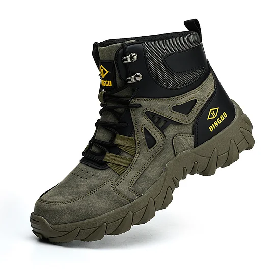 (⏰Limited Time Sale 70% OFF) Men's Orthopedic Hiking Boots - Safe and Comfortable Work Boots - Waterproof, Slip-resistant, Impact-resistant, and Puncture-resistant - Wide Toe, Arch Support, and Ankle Support