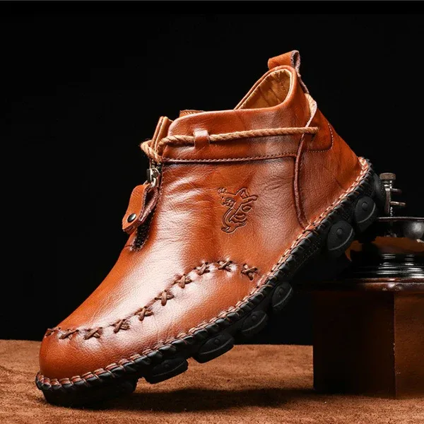 (🎁Free Comfort Insoles🔥) Men's Soft Sole Ankle Boots – Comfortable, Breathable, and Supportive Short Boots with Non-Slip Sole, Perfect for Everyday Wear.