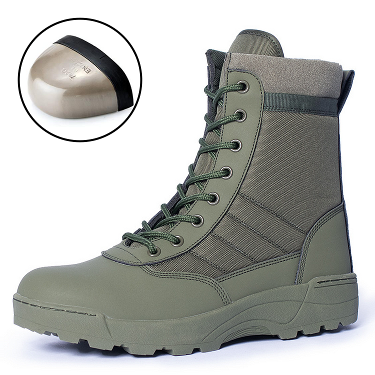 CushyGait Men Waterproof Steel Toe Work Boots Non-Slip Hiking Boots Tactical Boots
