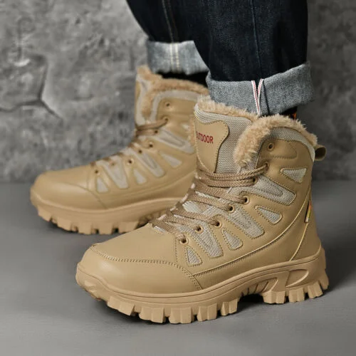 (⏰Clearance Sale - 70% OFF🔥)CushyGait Men Waterproof Anti-Sprain Hiking Boots Anti-Puncture Work Boots Motorcycle Boots