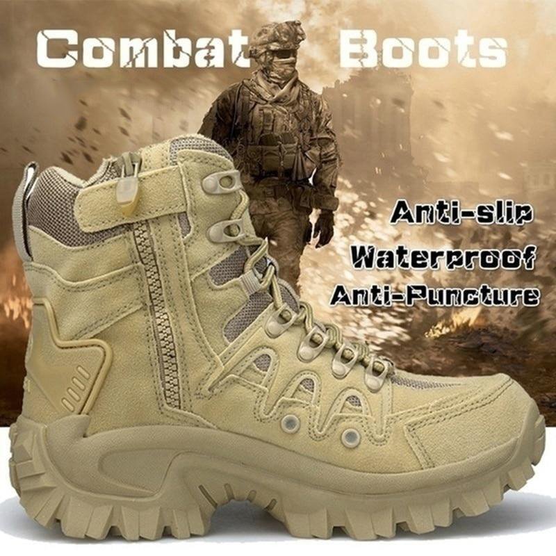 (⏰Clearance Sale - 70% OFF🔥)CushyGait Men Waterproof Anti-Sprain Hiking Boots Anti-Puncture Work Boots Motorcycle Boots