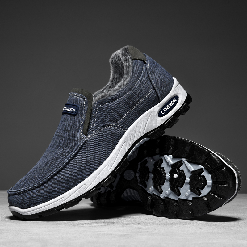 ⏰Limited Time Sale 70% OFF -Men’s Fleece-Lined Orthopedic Slip-On Sneakers — Waterproof, Slip-Resistant, Arch Support, Wide Toe Box; Ideal for Daily Commutes, Long-Distance Travel & Outdoor Walking