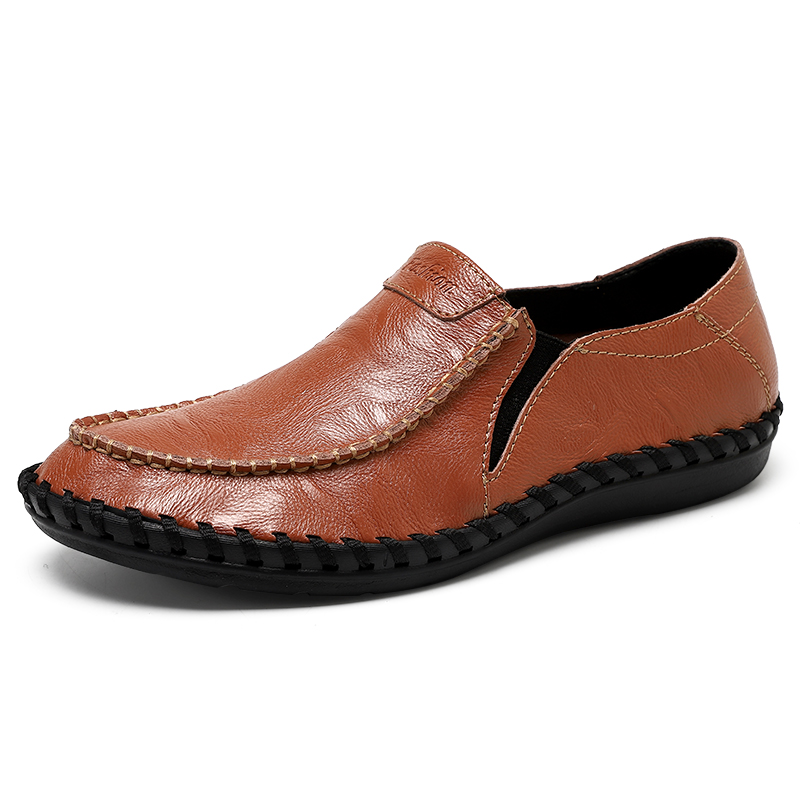 ⏰Limited Time Sale 70% OFF-Men's Orthopedic Comfort Handmade Leather Shoes - Waterproof, Slip-resistant, Puncture-resistant, Arch Support, Ankle Support, Wide Toe, Shock Absorption