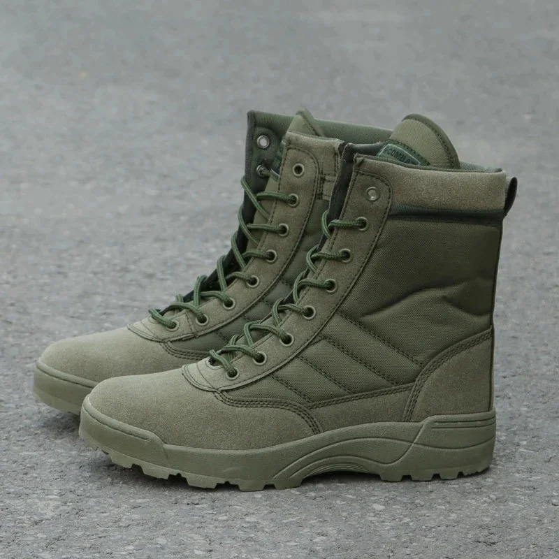 CushyGait Men Waterproof Steel Toe Work Boots Non-Slip Hiking Boots Tactical Boots