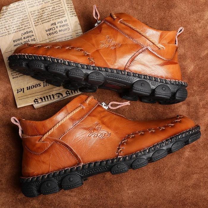 (🎁Free Comfort Insoles🔥) Men's Soft Sole Ankle Boots – Comfortable, Breathable, and Supportive Short Boots with Non-Slip Sole, Perfect for Everyday Wear.
