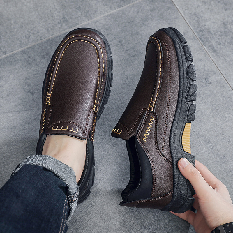 (⏰Limited Time Sale 70% OFF) Men's Arch Support Orthopedic Wide Toe Kicking Loafers Lightweight Soft Waterproof Anti-Slip Slip-on Loafers