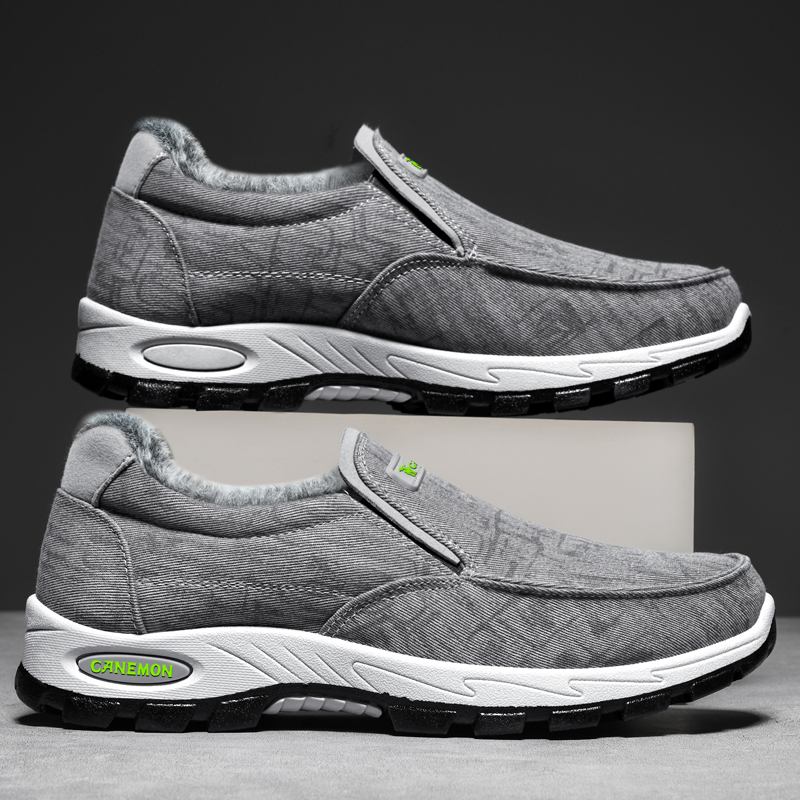⏰Limited Time Sale 70% OFF -Men’s Fleece-Lined Orthopedic Slip-On Sneakers — Waterproof, Slip-Resistant, Arch Support, Wide Toe Box; Ideal for Daily Commutes, Long-Distance Travel & Outdoor Walking