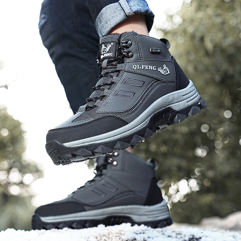 (⏰Limited Time Sale 70% OFF) Men's Orthopedic Hiking Boots - Safe and Comfortable Work Boots - Waterproof, Slip-resistant, Impact-resistant, and Puncture-resistant - Wide Toe, Arch Support, and Ankle Support - Money-back Guarantee if ineffective.