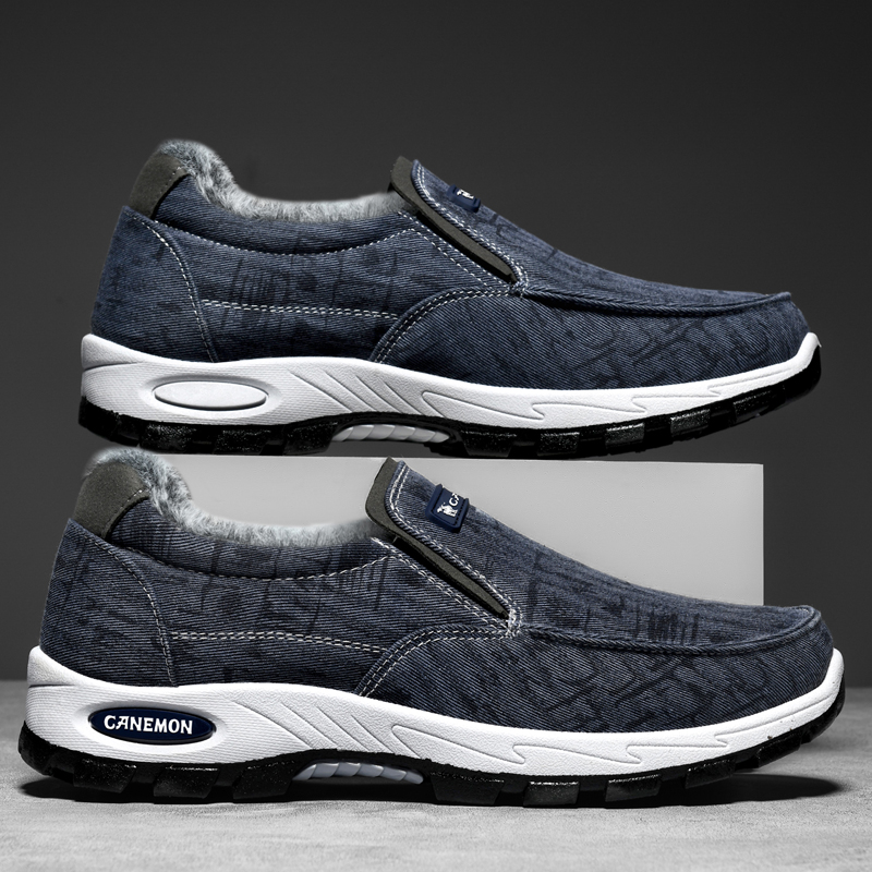 ⏰Limited Time Sale 70% OFF -Men’s Fleece-Lined Orthopedic Slip-On Sneakers — Waterproof, Slip-Resistant, Arch Support, Wide Toe Box; Ideal for Daily Commutes, Long-Distance Travel & Outdoor Walking