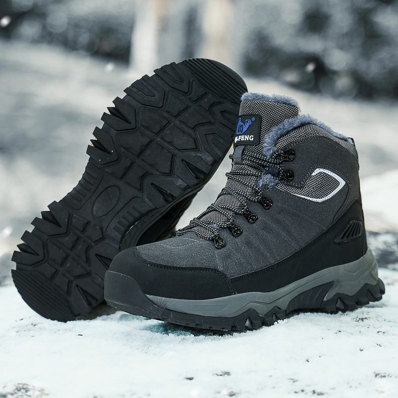 (🔥Limited-Time 70% OFF) Men's Warm Orthopedic Hiking Boots - Safe and Comfortable Warm Work Boots - Waterproof, Slip-Resistant, Lmpact-Resistant, Puncture-Resistant - Wide Toe Box, Arch support, Ankle Support