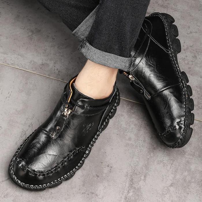 (🎁Free Comfort Insoles🔥) Men's Soft Sole Ankle Boots – Comfortable, Breathable, and Supportive Short Boots with Non-Slip Sole, Perfect for Everyday Wear.