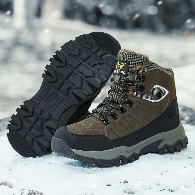 (🔥Limited-Time 70% OFF) Men's Warm Orthopedic Hiking Boots - Safe and Comfortable Warm Work Boots - Waterproof, Slip-Resistant, Lmpact-Resistant, Puncture-Resistant - Wide Toe Box, Arch support, Ankle Support