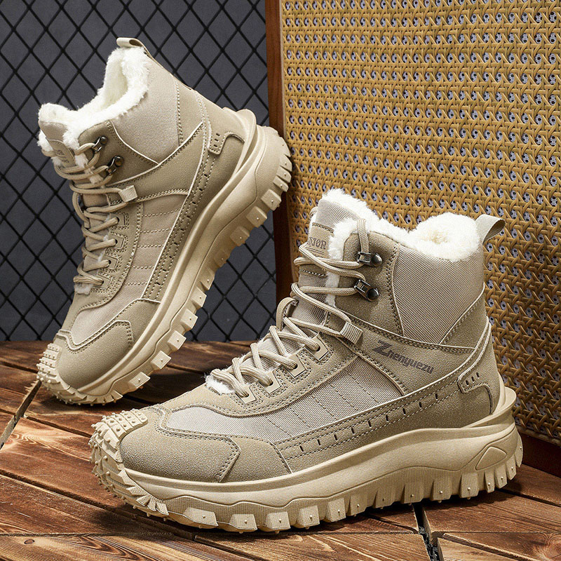 (⏰Limited Time Sale 70% OFF) Men's Outdoor Warm Hiking Boots/Work Boots - Waterproof, Slip-resistant, Puncture-resistant, Impact-resistant; Proper Arch Support and Wide Toe - Suitable for Everyday Wear and Outdoor Adventures
