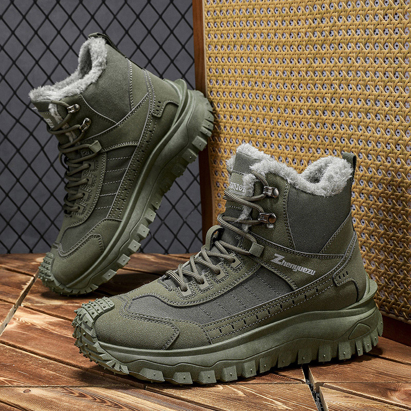 (⏰Limited Time Sale 70% OFF) Men's Outdoor Warm Hiking Boots/Work Boots - Waterproof, Slip-resistant, Puncture-resistant, Impact-resistant; Proper Arch Support and Wide Toe - Suitable for Everyday Wear and Outdoor Adventures