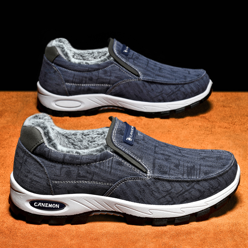⏰Limited Time Sale 70% OFF -Men’s Fleece-Lined Orthopedic Slip-On Sneakers — Waterproof, Slip-Resistant, Arch Support, Wide Toe Box; Ideal for Daily Commutes, Long-Distance Travel & Outdoor Walking
