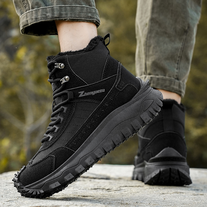 (⏰Limited Time Sale 70% OFF) Men's Outdoor Warm Hiking Boots/Work Boots - Waterproof, Slip-resistant, Puncture-resistant, Impact-resistant; Proper Arch Support and Wide Toe - Suitable for Everyday Wear and Outdoor Adventures
