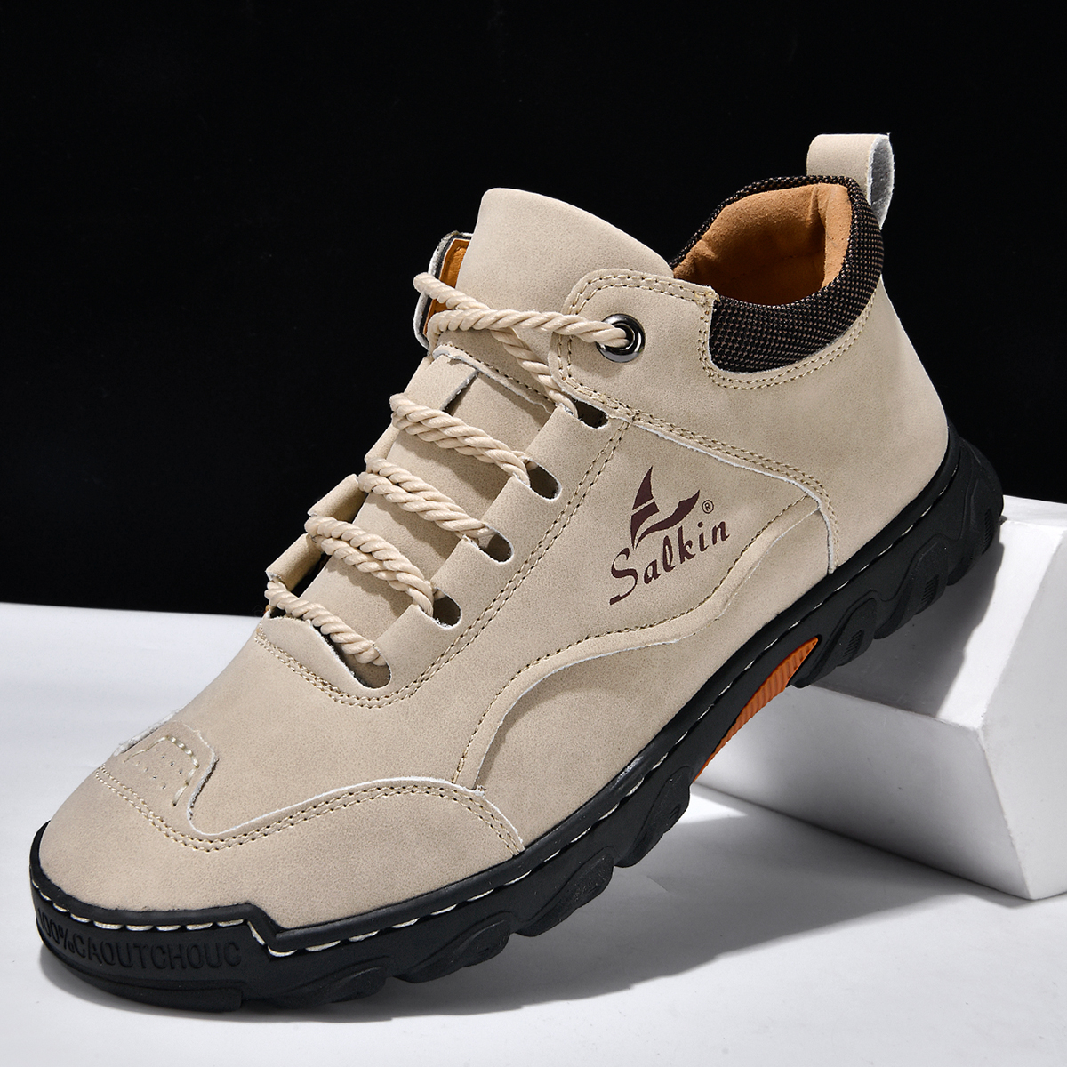 (⏰Limited Time Sale 70% OFF) Men’s Handmade Premium Leather Slip-On Driving Boots – Wide Toe, Arch Support, Waterproof, Pressure Relief, Non-Slip Sole&Warmth for Casual, Travel & Outdoor