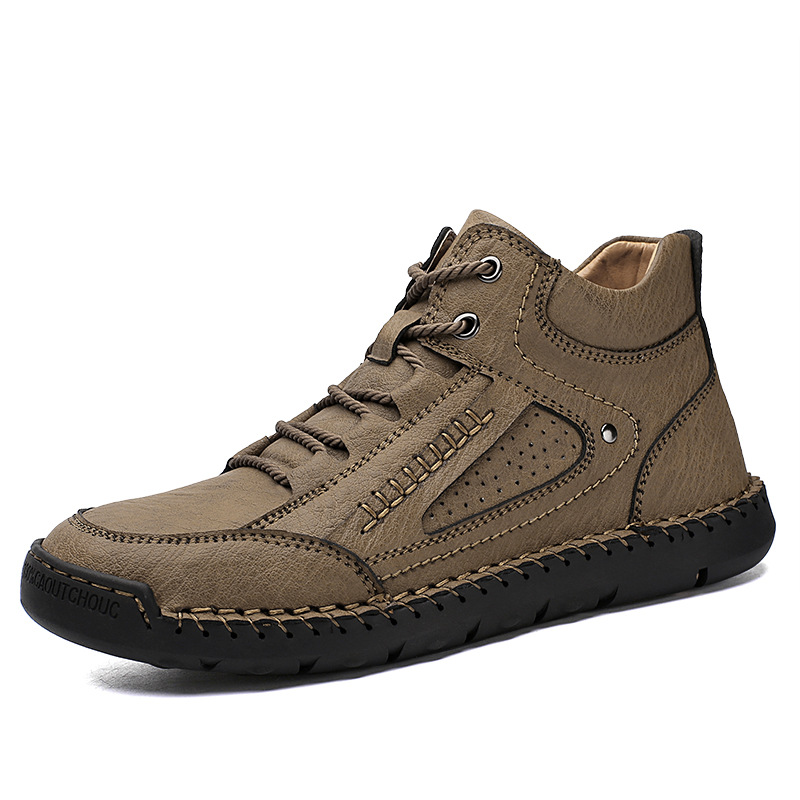 💥Last day deals 70% OFF💥Men's Outdoor Leather Hand-Stitched Non-Slip Waterproof Arch Support Boots
