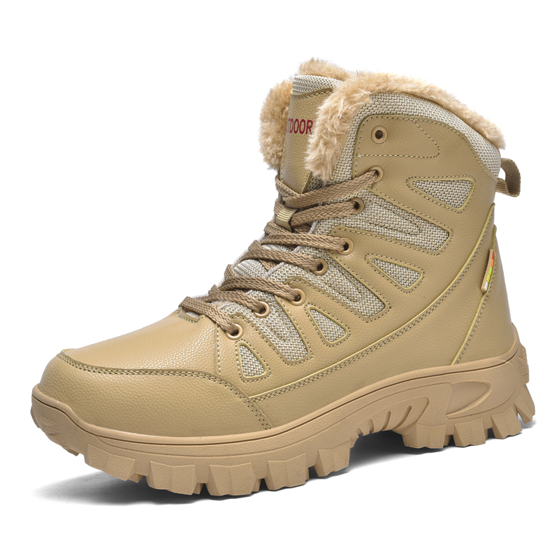 (⏰Limited Time 70% OFF🛒) Men Combat Boots Waterproof Non-Slip Hiking Boots Anti-Puncture Anti-Sprain Work Boots