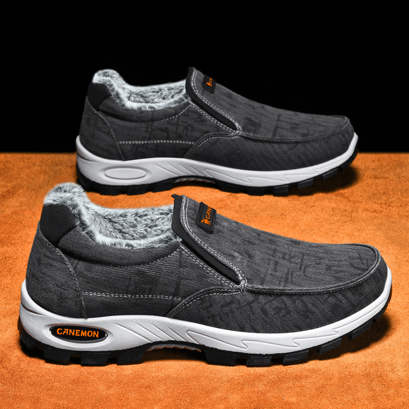 ⏰Limited Time Sale 70% OFF -Men’s Fleece-Lined Orthopedic Slip-On Sneakers — Waterproof, Slip-Resistant, Arch Support, Wide Toe Box; Ideal for Daily Commutes, Long-Distance Travel & Outdoor Walking