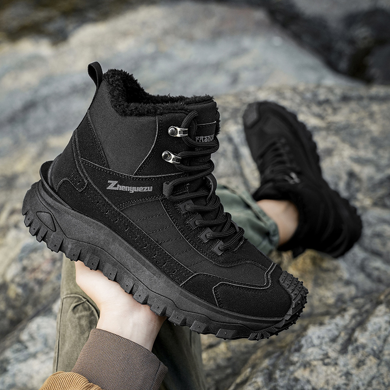 (⏰Limited Time Sale 70% OFF) Men's Outdoor Warm Hiking Boots/Work Boots - Waterproof, Slip-resistant, Puncture-resistant, Impact-resistant; Proper Arch Support and Wide Toe - Suitable for Everyday Wear and Outdoor Adventures