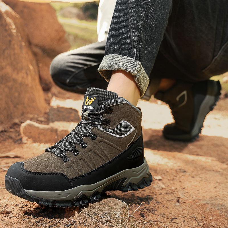 (🔥Limited-Time 70% OFF) Men's Warm Orthopedic Hiking Boots - Safe and Comfortable Warm Work Boots - Waterproof, Slip-Resistant, Lmpact-Resistant, Puncture-Resistant - Wide Toe Box, Arch support, Ankle Support