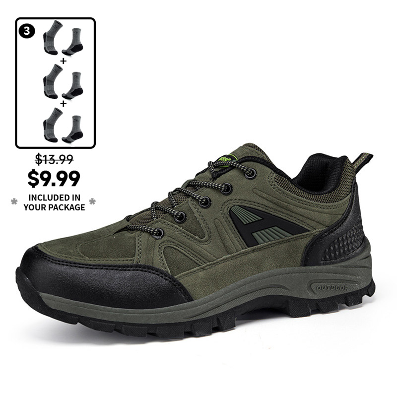 (⏰Limited Time Sale 70% OFF) Men's Outdoor Hiking Shoes - Wide Toe, Arch Support, Waterproof, Anti-Slip, Anti-Puncture, Anti-Smash, Light Hiking and Daily Work