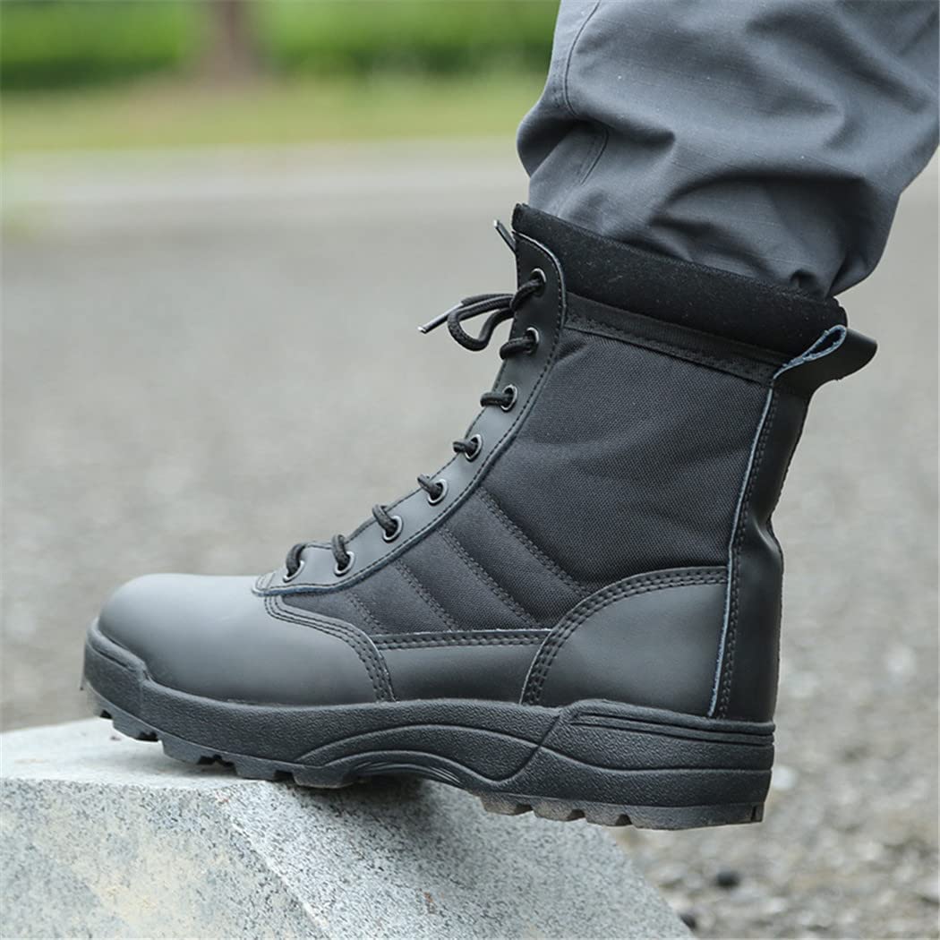 CushyGait Men Waterproof Steel Toe Work Boots Non-Slip Hiking Boots Tactical Boots