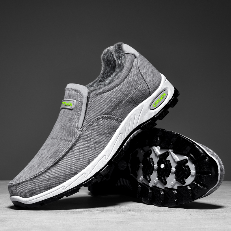 ⏰Limited Time Sale 70% OFF -Men’s Fleece-Lined Orthopedic Slip-On Sneakers — Waterproof, Slip-Resistant, Arch Support, Wide Toe Box; Ideal for Daily Commutes, Long-Distance Travel & Outdoor Walking