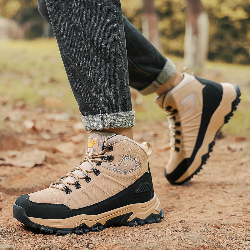 (🔥Limited-Time 70% OFF) Men's Warm Orthopedic Hiking Boots - Safe and Comfortable Warm Work Boots - Waterproof, Slip-Resistant, Lmpact-Resistant, Puncture-Resistant - Wide Toe Box, Arch support, Ankle Support