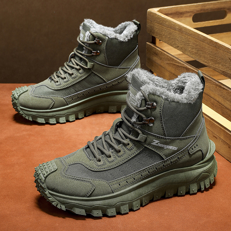 (⏰Limited Time Sale 70% OFF) Men's Outdoor Warm Hiking Boots/Work Boots - Waterproof, Slip-resistant, Puncture-resistant, Impact-resistant; Proper Arch Support and Wide Toe - Suitable for Everyday Wear and Outdoor Adventures