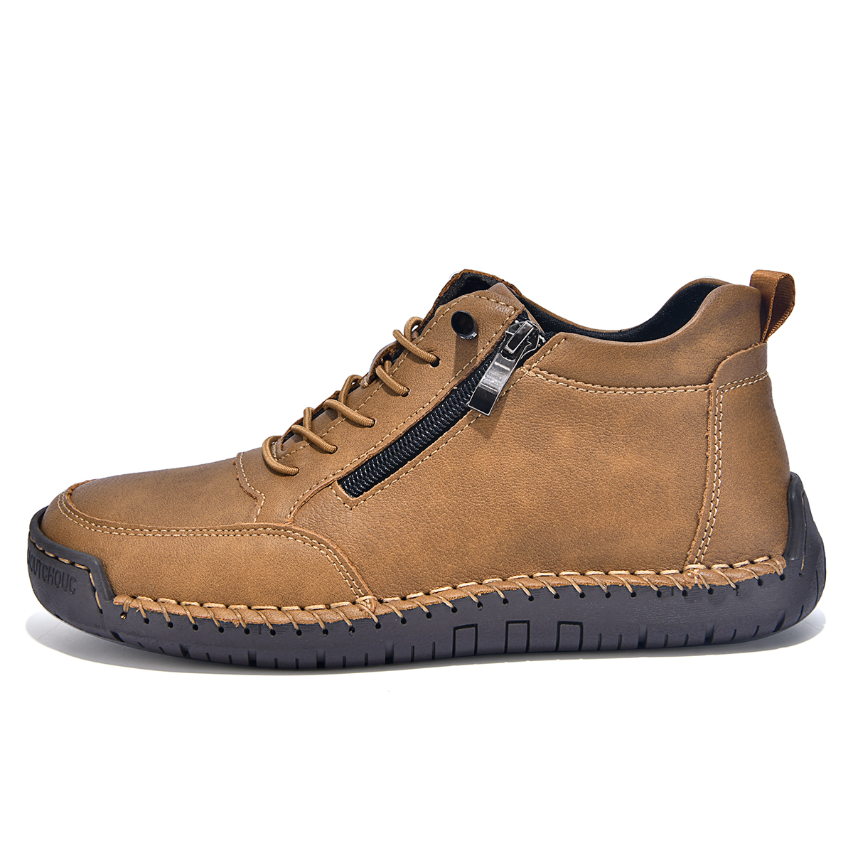 (⏰Limited Time Sale 70% OFF) Men's Genuine Leather crafted Casual Boots - Ultimate Comfort, Wide Toe, Arch Support, Ankle Support - Waterproof, Slip-Resistant, Puncture-Resistant