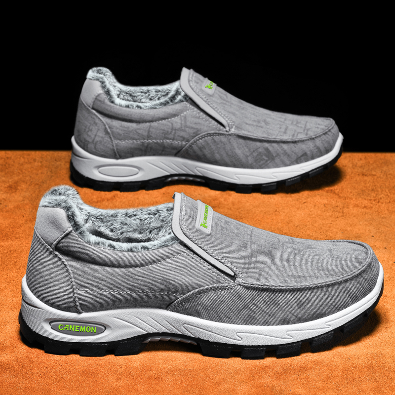 ⏰Limited Time Sale 70% OFF -Men’s Fleece-Lined Orthopedic Slip-On Sneakers — Waterproof, Slip-Resistant, Arch Support, Wide Toe Box; Ideal for Daily Commutes, Long-Distance Travel & Outdoor Walking