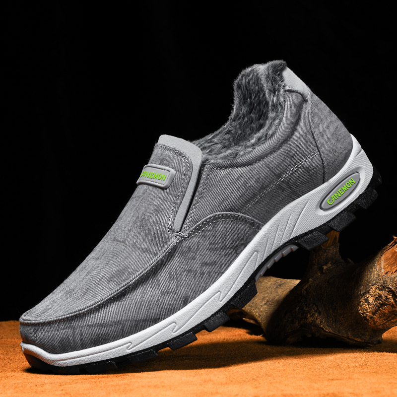 ⏰Limited Time Sale 70% OFF -Men’s Fleece-Lined Orthopedic Slip-On Sneakers — Waterproof, Slip-Resistant, Arch Support, Wide Toe Box; Ideal for Daily Commutes, Long-Distance Travel & Outdoor Walking