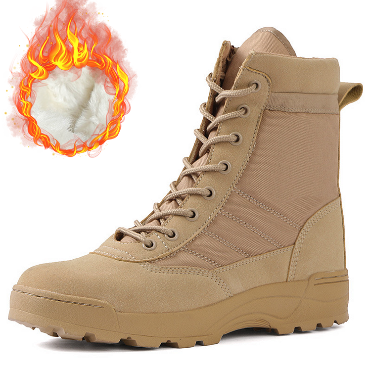 CushyGait Men Waterproof Steel Toe Work Boots Non-Slip Hiking Boots Tactical Boots