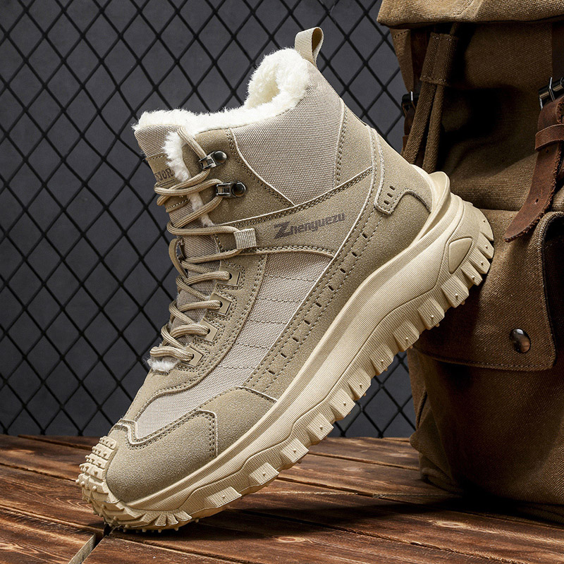 (⏰Limited Time Sale 70% OFF) Men's Outdoor Warm Hiking Boots/Work Boots - Waterproof, Slip-resistant, Puncture-resistant, Impact-resistant; Proper Arch Support and Wide Toe - Suitable for Everyday Wear and Outdoor Adventures