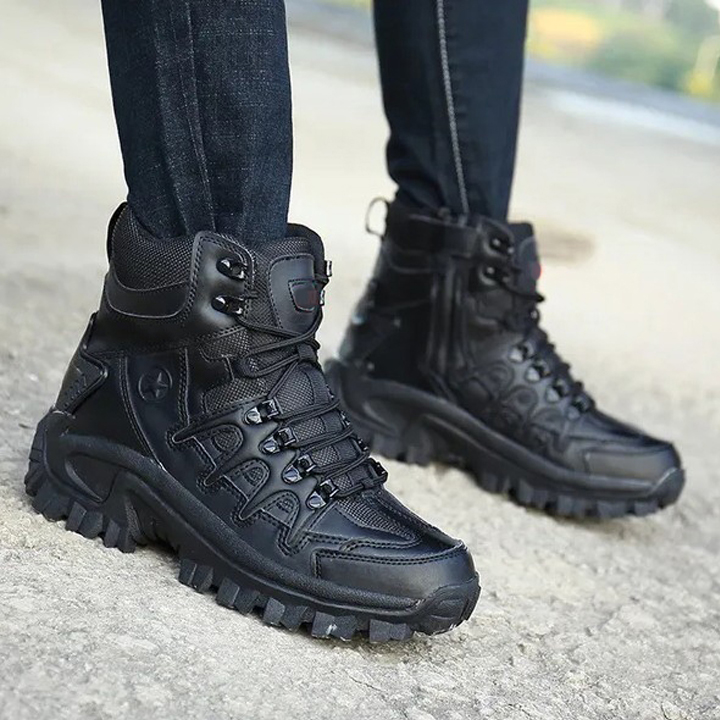 (⏰Clearance Sale - 70% OFF🔥)CushyGait Men Waterproof Anti-Sprain Hiking Boots Anti-Puncture Work Boots Motorcycle Boots