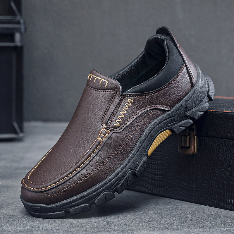 (⏰Limited Time Sale 70% OFF) Men's Arch Support Orthopedic Wide Toe Kicking Loafers Lightweight Soft Waterproof Anti-Slip Slip-on Loafers