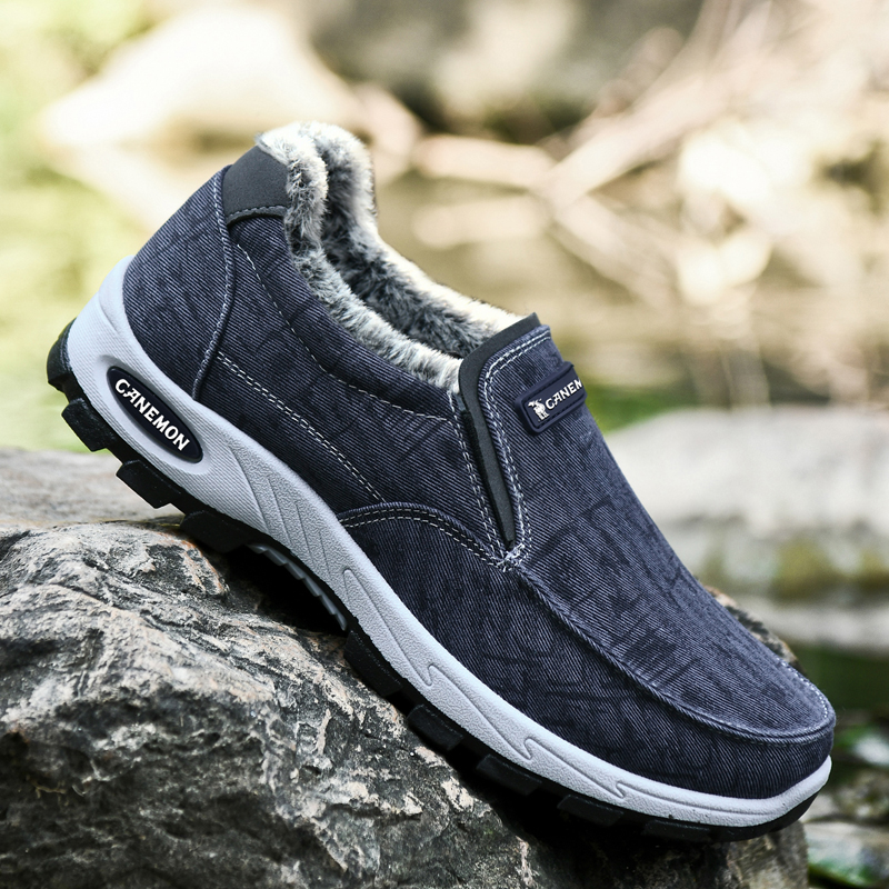 ⏰Limited Time Sale 70% OFF -Men’s Fleece-Lined Orthopedic Slip-On Sneakers — Waterproof, Slip-Resistant, Arch Support, Wide Toe Box; Ideal for Daily Commutes, Long-Distance Travel & Outdoor Walking
