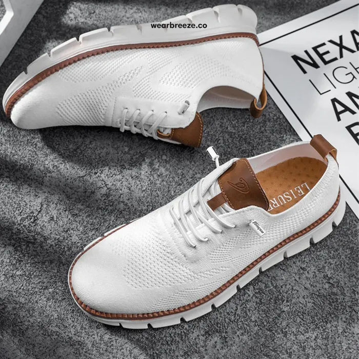 ⏰LAST DAY - 50% OFF🛒Men's Hands Free Slip On Oxford Shoes – Ultra Comfortable knitted fabric shoes, Lightweight Casual Walking Sneakers, Comfortable Dress Shoes, Mesh Urban Shoes for Business & Daily Wear