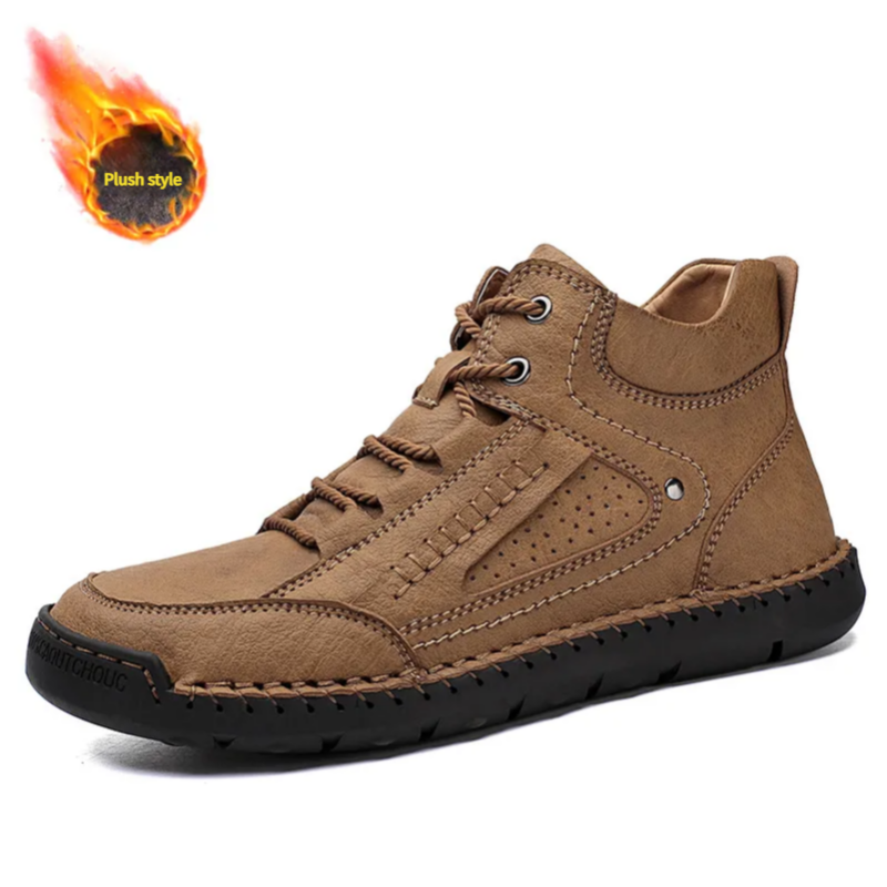 💥Last day deals 70% OFF💥Men's Outdoor Leather Hand-Stitched Non-Slip Waterproof Arch Support Boots