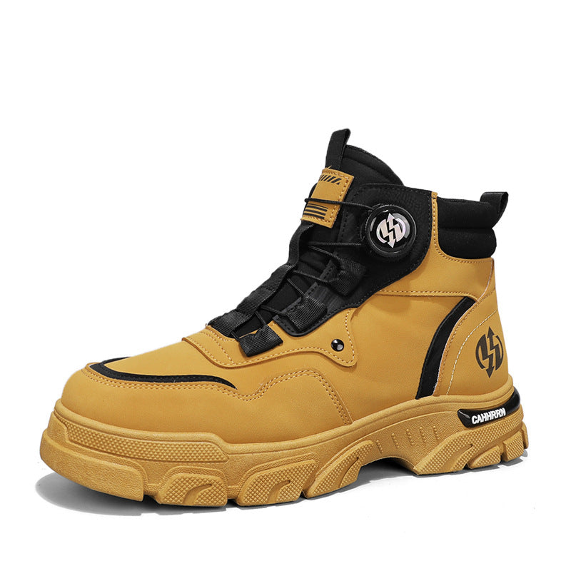 ⏰Men's outdoor swivel buckle work shoes（Waterproof, Anti-slip,Comfortable and Breathable）