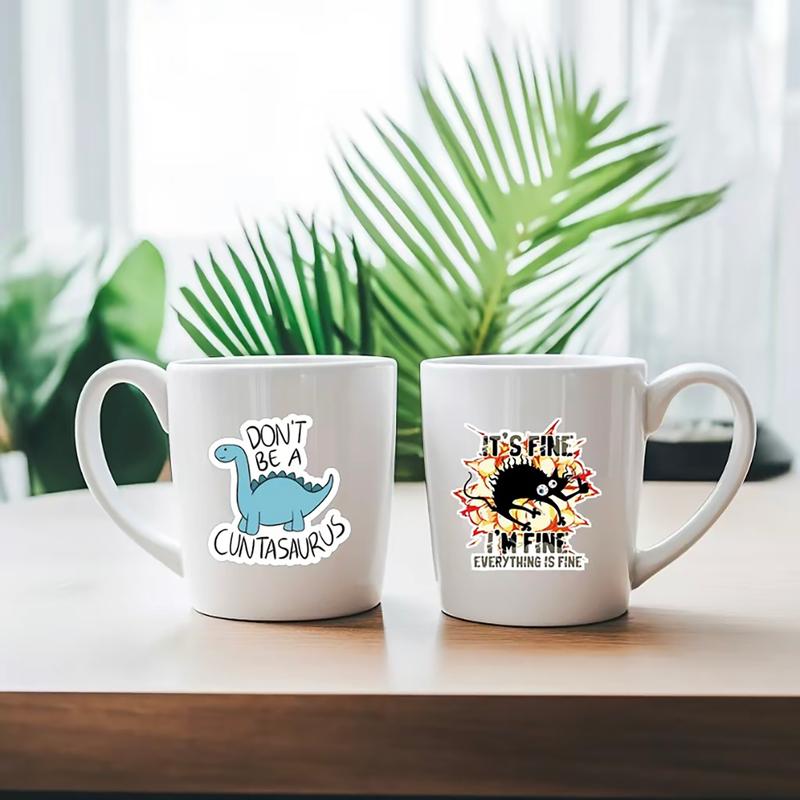 130PCS Funny Saying Sticker Pack🎉 ,Suitable for bumpers, safety helmets, water bottles, colleagues, computers🥤⛑️
