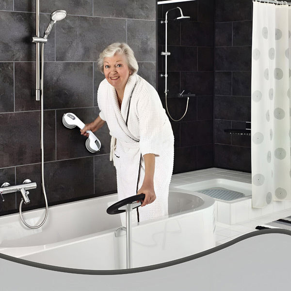 🛁 Safety Non-Slip Handle for Shower and Bath ✨ Stable Bathroom Support Grab Bar for Seniors