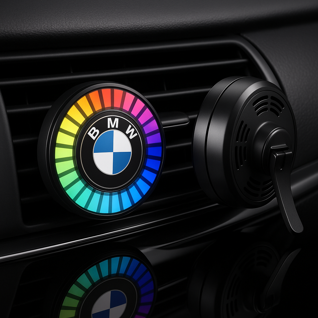 🚗 Musical rhythm LED car light with logo (with aroma diffuser)🎶