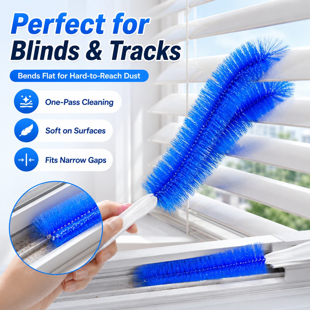 Bendable Microfiber Head 🧹, Reusable Dust Remover ✨